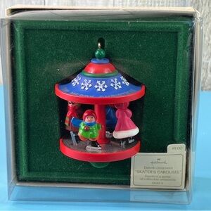Hallmark Keepsake Ornament 1981 Skaters Carousel #4 inCollectible Series QX427-5